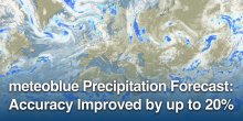 meteoblue verbessert Niederschlagsvorhersage um bis zu 20 %
