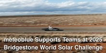 meteoblue unterstützt Solar-Teams bei der Bridgestone World Solar Challenge 2025