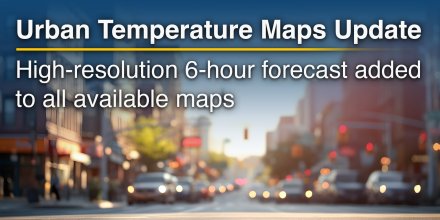 Urban Temperature Maps: From Nowcast to Forecast