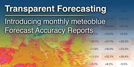 Прозорість прогнозування: нові щомісячні звіти meteoblue про точність прогнозів